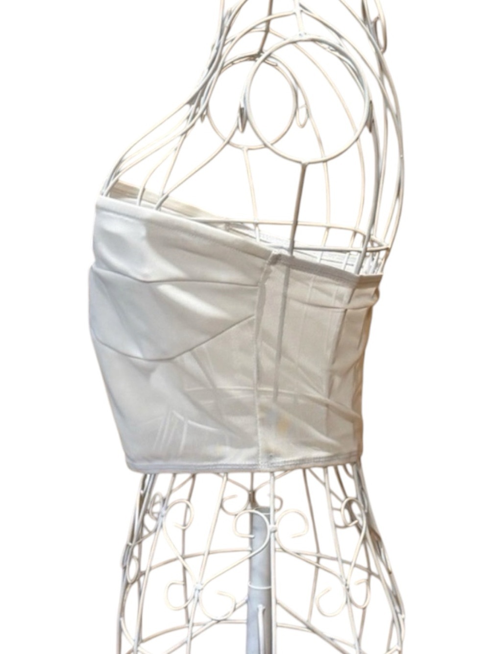 Princess Polly White Crop Top Bustier Corset Cutout Going Out Size 6 - Picture 2 of 5